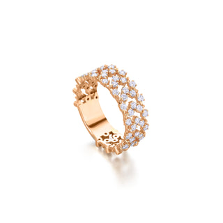 Anillo oro Rosa y Diamantes