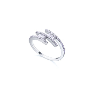 Anillo oro blanco y diamantes